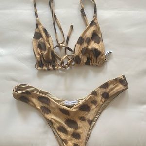 Cheetah WeWoreWhat Bathing Suit